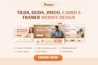 create tilda duda jimdo framer figma website landing page blog design cuxtom ux