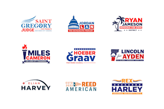 do modern attractive political campaign election winning logo design