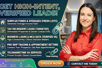 find high quality mortgage surplus lists tax leads loan leads telemarketing VA