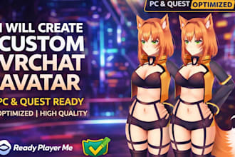 model high quality3d vrchat avatar, anime character, vtuber model