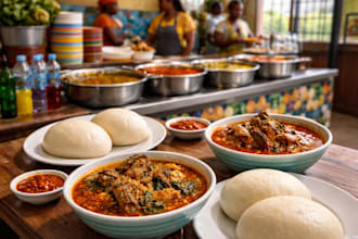 cook a good fufu , stew, catfish