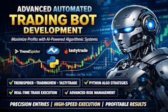 develop automated trendspider bot, tradingview, tastytrade, python trading bot