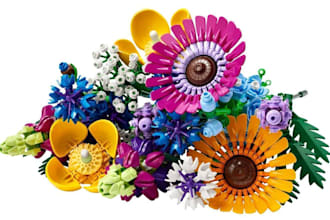 do 3d lego botanical design,lego flower part moc model,trunk,bud with instuction