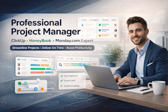 be your clickup consultant, setup clickup project management boards automations