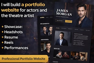 build a portfolio website for actors and theatre artist