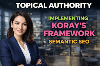 assist in implementing koray framework for semantic SEO and topical authority