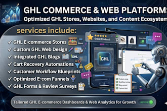 do ghl ecommerce website, ghl store, ghl blog, ghl automations, ghl website