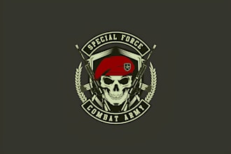 design a professional military tactical army logo patch badge