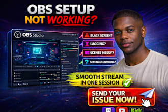 professionally setup obs studio for streaming and recording