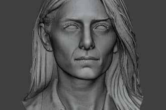 sculpt 3d head 3d printing 3d model 3d bust 3d face model  3d sculpting