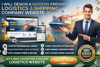 design a modern freight logistics and shipping company website