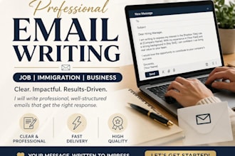 write professional emails and cover letters for jobs and immigration