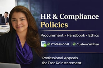 draft procurement policy, HR policies, employment handbook, workplace compliance