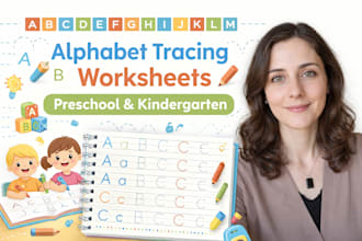 design preschool alphabet tracing and handwriting worksheets for kids