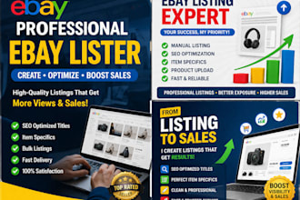 be your ebay lister and create professional product listings