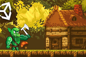 develop a unity 2d game, pixel art game, idle clicker game perfectly