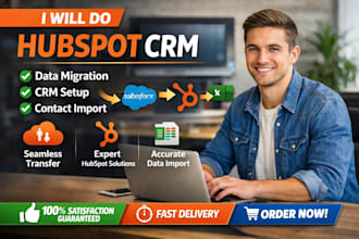 do hubspot crm  data migration, setup and contact import