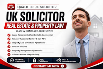 act as UK solicitor real estates property agreement lease agreement