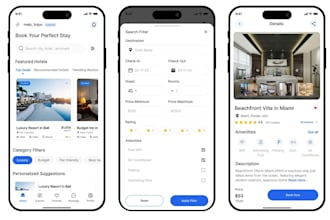 develop hotel booking app, hotel booking website and reservation system