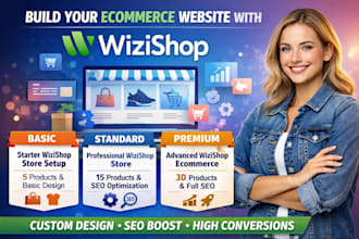 build webshop or ecommerce website online store using wizishop store setup