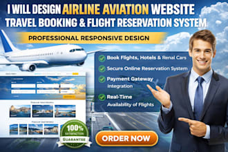 design airline aviation website travel booking and flight reservation system