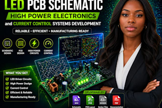 design led pcb schematic, high power electronic and current control system