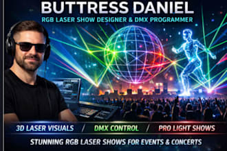 create professional rgb laser shows with 3d visuals and dmx control dmx program