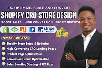design or redesign high converting shopify cro landing page and shopify store