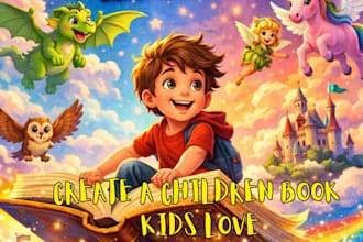 hand drawn a realistic children book illustration short story book art kids book