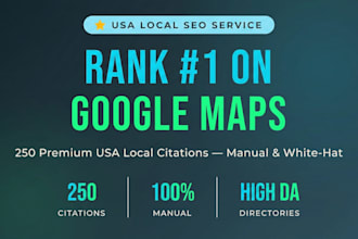 250 USA local citations for google maps ranking