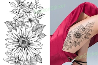 unique realistic tattoo design