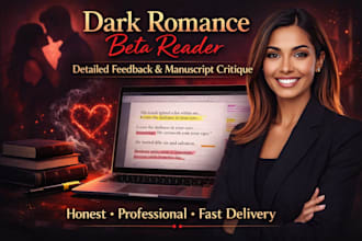 be your dark romance beta reader critique fantasy novel feedback