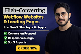 design or develop high converting saas webflow website, landing page webflow cms