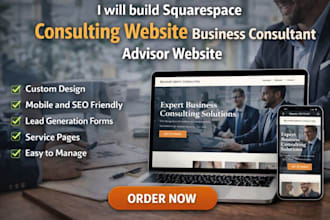 build squarespace consulting website business consultant advisor website
