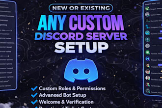 design discord server with roles bots and channels