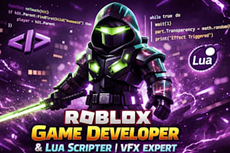 develop your roblox game,vfx, lua,roblox game developer, roblox game development