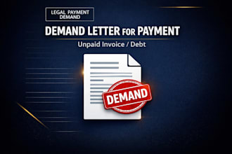 draft a strict UK demand letter for payment to recover money