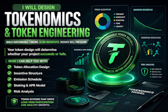 design tokenomics and token engineering model for your crypto project