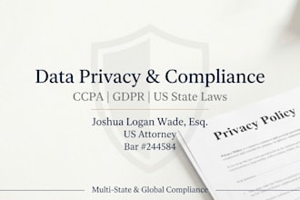 draft strict ccpa, gdpr, and US state data privacy policies
