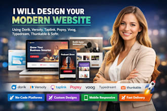 design modern dorik versoly taplink popsy voog typedream thunkable softr website