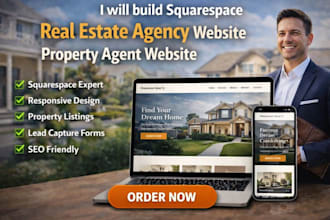 build squarespace real estate agency website property agent website