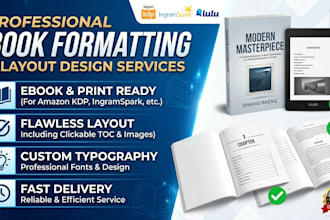 do book formatting, ebook formatting, book cover design