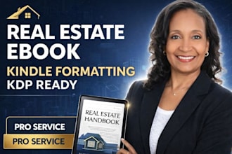 format your real estate ebook for amazon KDP kindle and paperback