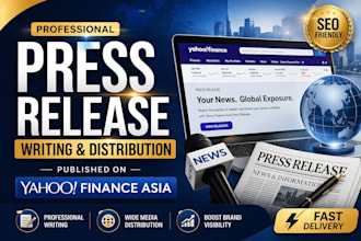 write press release and distribute it on yahoo finance asia press release