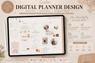design digital planner etsy digital planner digital journal hyperlinked planner