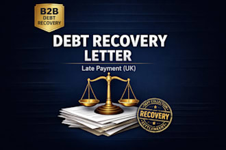 draft an authoritative UK debt recovery letter for businesses