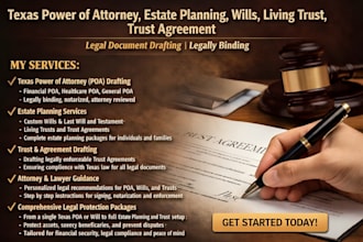 draft texas power of attorney estate planning wills living trust trust agreement
