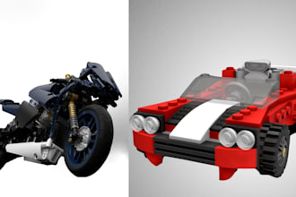create custom lego moc lego technic car bike ship lego set and 3d lego model