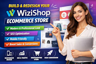 design redesign business wizishop website ecommerce online store webshop design
