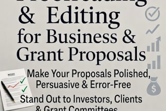 proofread and edit your grant proposal or business proposal